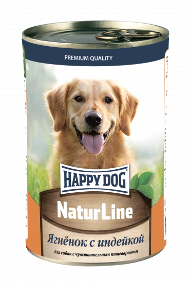 Happy Dog Natur Line ягненок с индейкой 410 гр