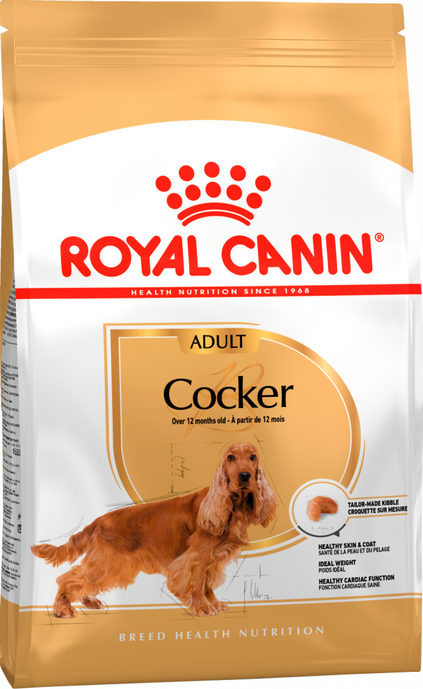 Royal Canin Cocker Adult корм для взрослых собак породы спаниель в возрасте от 10 месяцев