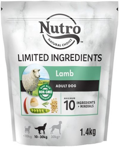 Nutro сухой беззерновой корм для собак с чувствительным пищеварением с ягненком и экстрактом розмарина