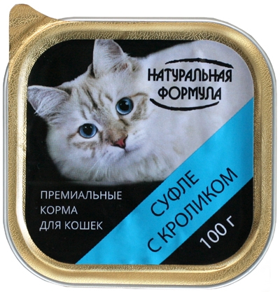 Натуральная формула консервы для кошек суфле с кроликом 100 гр