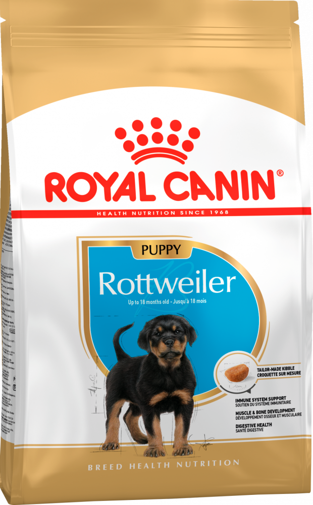 Royal Canin Rottweiler Junior для щенков породы ротвейлер в возрасте от 2 до 10 месяцев