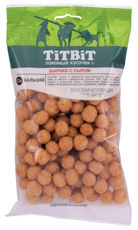 TitBit Шарики с сыром для собак Золотая коллекция 95 гр