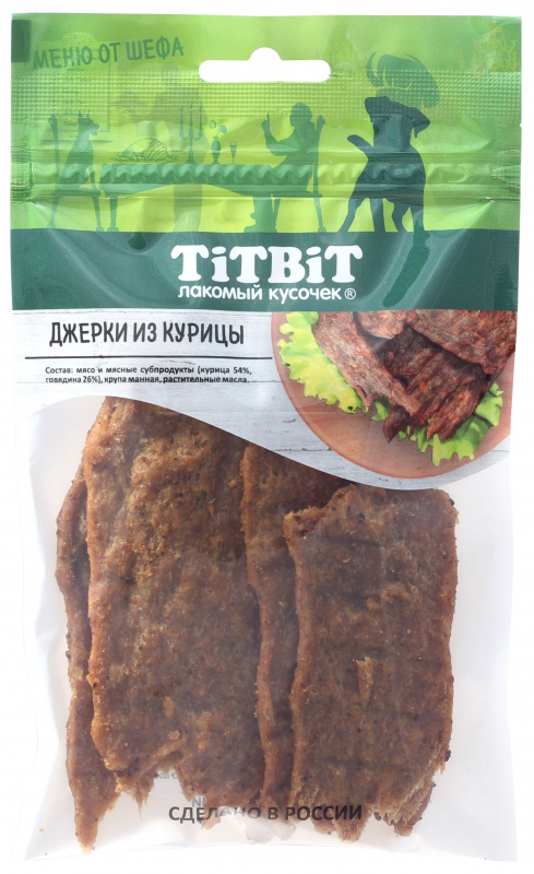 TitBit Джерки мясные из курицы Меню от Шефа 70 гр