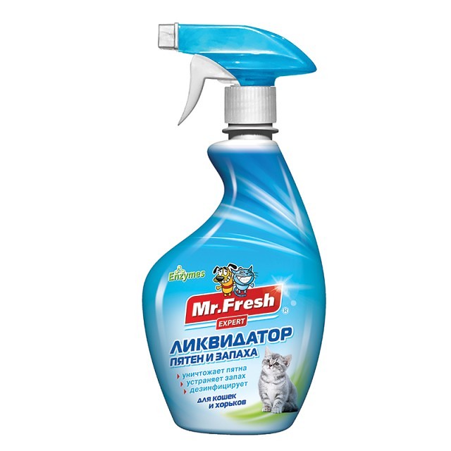 Mr. Fresh ликвидатор пятен и запахов для кошек и хорьков, спрей, 500 мл