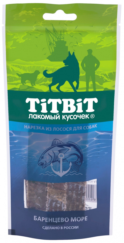 TitBit Нарезка из лосося для собак 75 гр