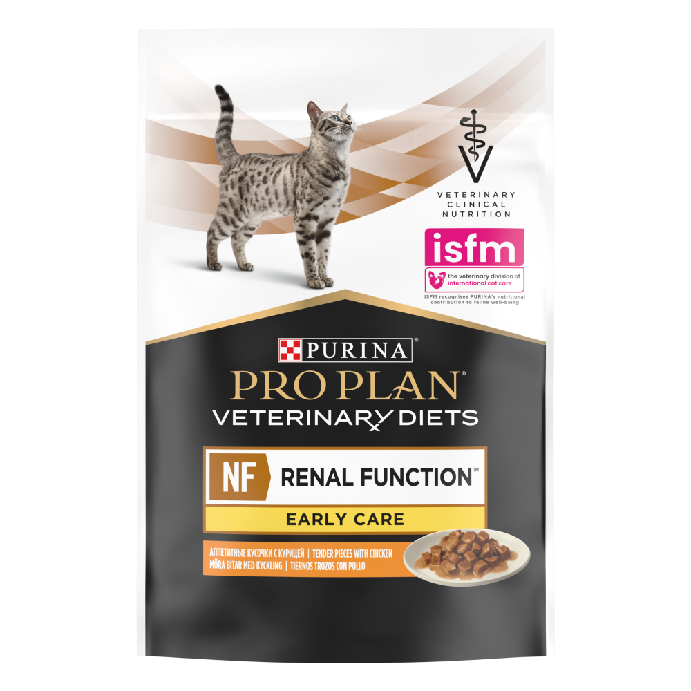 PRO PLAN VETERINARY DIETS NF Renal Function Early Care (Начальная стадия) для поддержания функции почек при начальной стадии хронической почечной недостаточности, с курицей, 85г