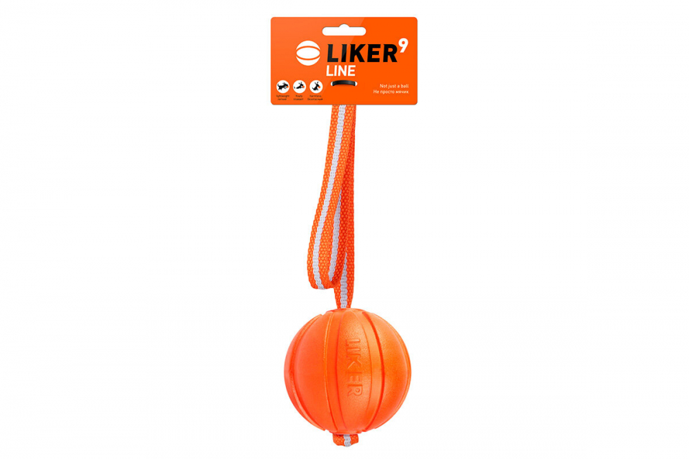 Liker Line 9 - мячик на ленте для собак крупных пород 9 см
