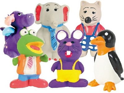 Trixie набор игрушек для собак Маленькие фигурки латекс 24 шт * 6-9 см