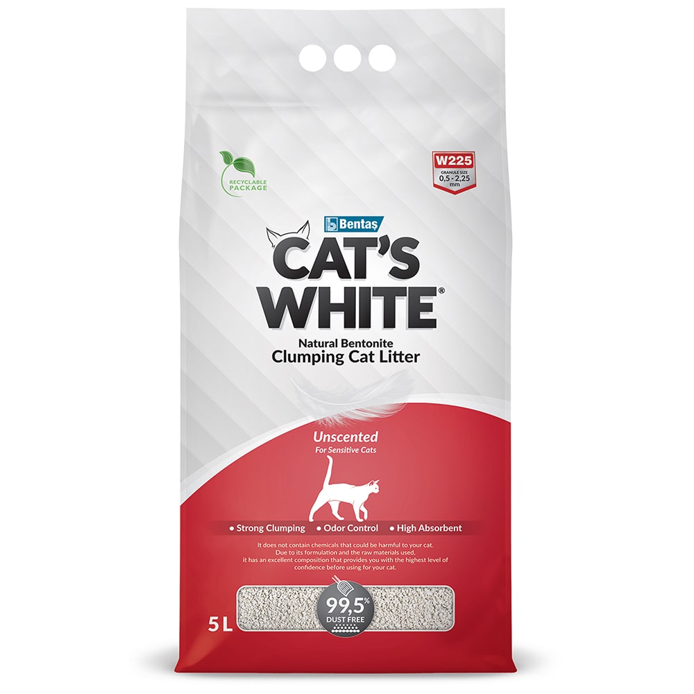 Cat's White Natural премиальные комкующиеся наполнители из бентонитовой глины