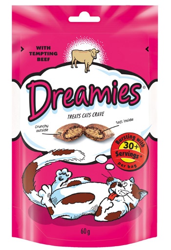 Dreamies лакомые подушечки с говядиной