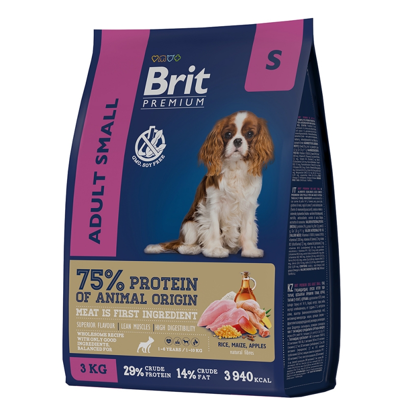 Brit Premium Dog Adult Small с курицей для взрослых собак мелких пород