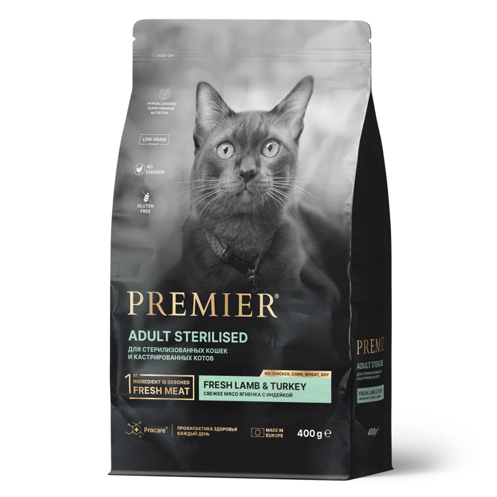 Premier Cat Lamb&Turkey STERILISED (      )