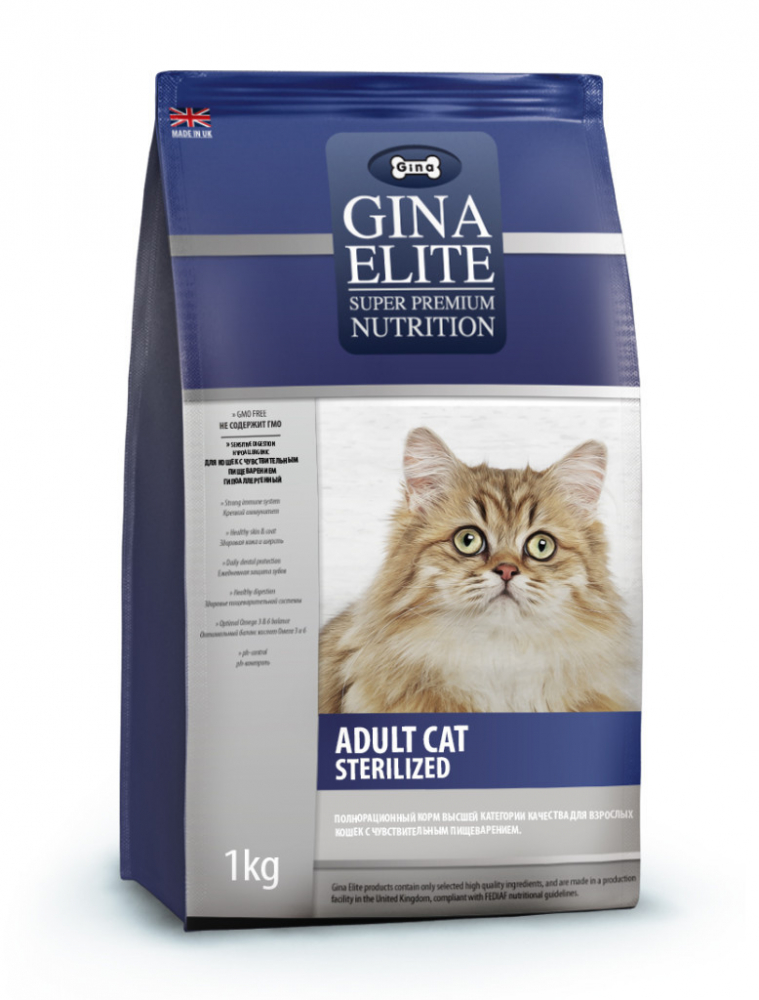 Gina Elite Cat Sterilized для стерилизованных кошек