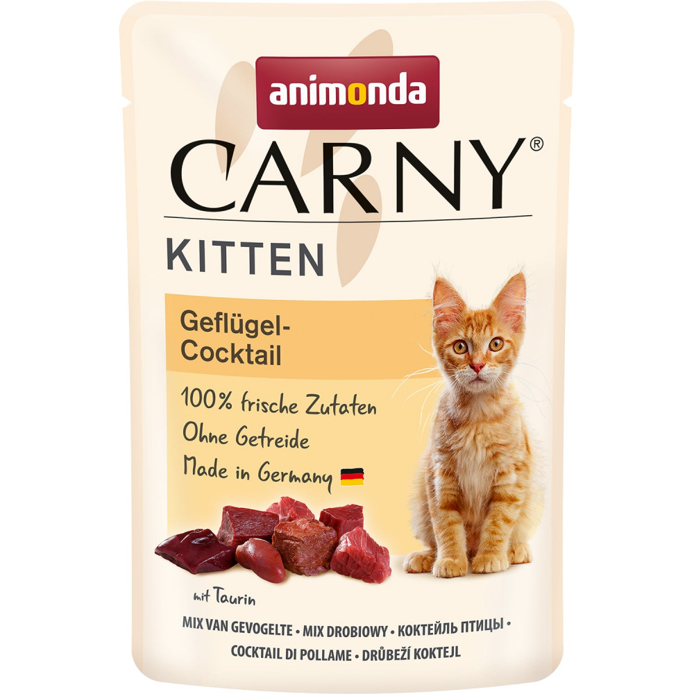 Animonda Carny Kitten Poultry Cocktail из мяса домашней птицы для котят 85 гр