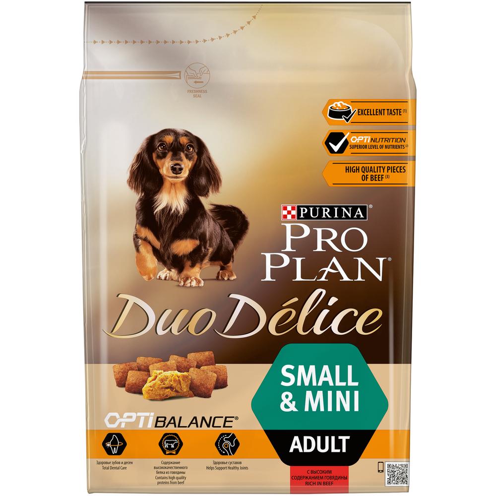 Pro Plan Duo Delice Small & Mini для взрослых собак мелких и карликовых пород с говядиной и рисом