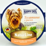 Happy Dog NaturLine телятина с рисом паштет 85 гр