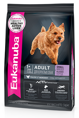 Корм для взрослых собак мелких пород Eukanuba Adult Small Breed 1+ years сухой