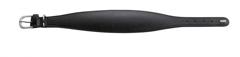 Hunter ошейник для собак Super Soft селедка 37 (29-33)/5 см натуральная кожа черный