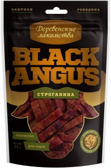 Деревенские Лакомства Строганина Black Angus, 50 гр