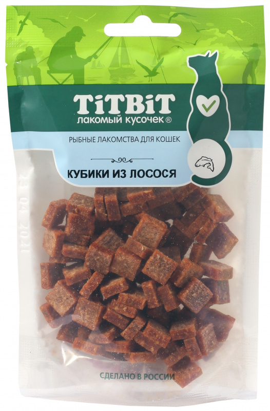 TitBit Кубики из трески для кошек (Рыбные лакомства) 60 гр