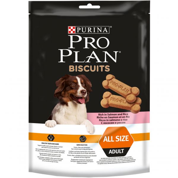 Pro Plan Biscuits лакомство для собак с лососем и рисом 175 гр