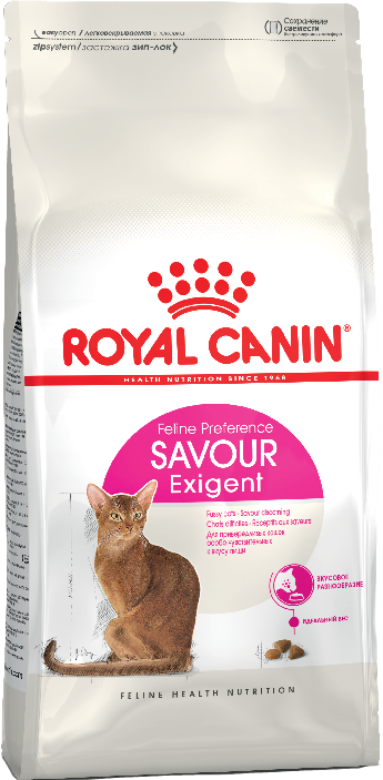Royal Canin Savour Exigent питание для кошек в возрасте от 1 года до 10 лет особенно привередливых ко вкусу продукта