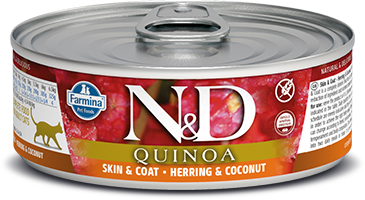 Farmina N&D QUINOA консервы для кошек сельдь с кокосом 80 гр