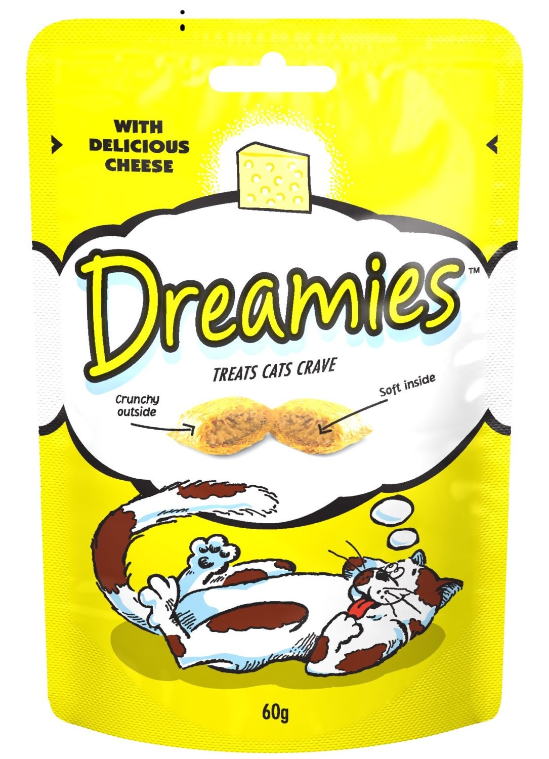 Dreamies лакомые подушечки с сыром