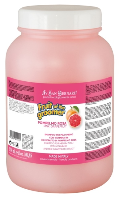 Iv San Bernard Fruit of the Grommer Pink Grapefruit Шампунь для шерсти средней длины с витаминами 3,25 л