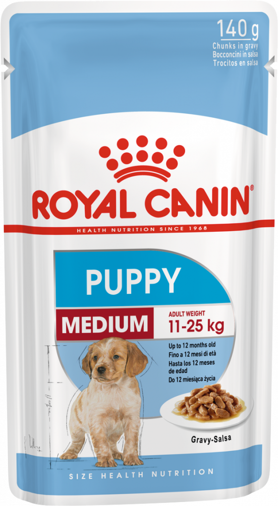 Royal Canin Medium Puppy для щенков с 2 до 12 месяцев пауч 140 гр