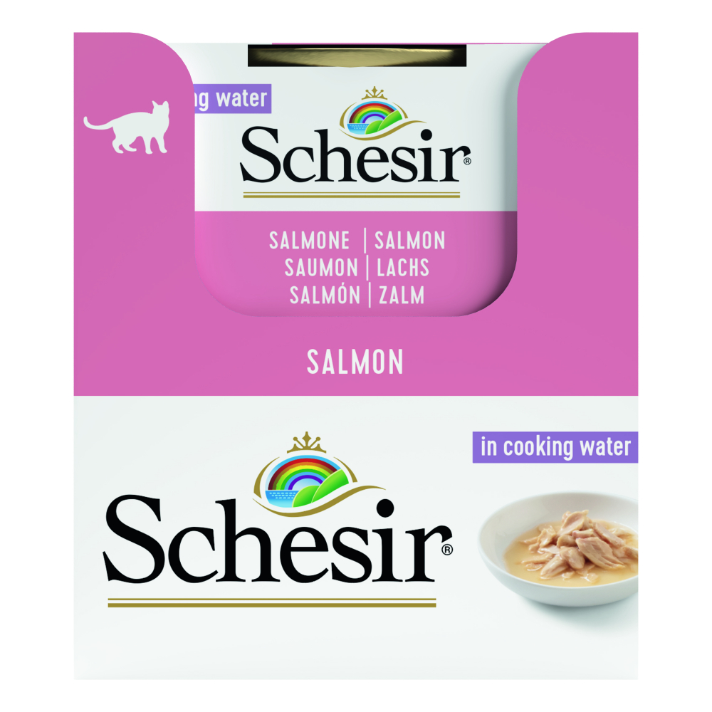 Schesir для кошек лосось в собственном соку 85 гр