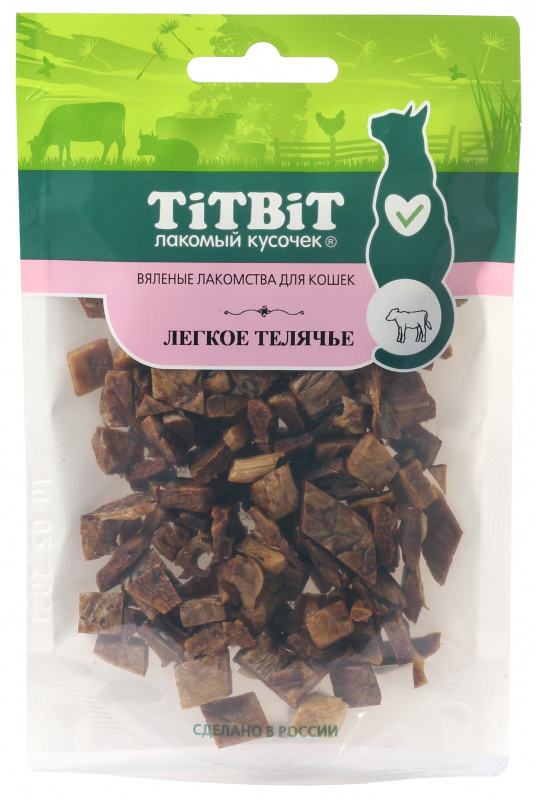 TitBit Легкое телячье для кошек (Вяленые лакомства) 20 гр