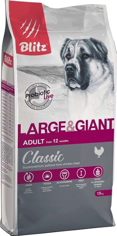 BLITZ ADULT GIANT & LARGE BREEDS для взрослых собак крупных и гигантских пород