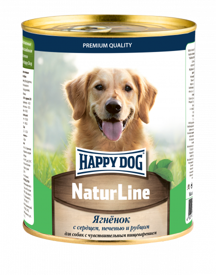 Happy Dog Natur Line ягненок с сердцем, печенью и рубцом 970 гр