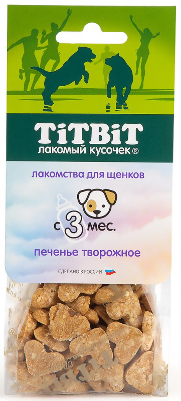 TitBit Печенье творожное для щенков 70 гр