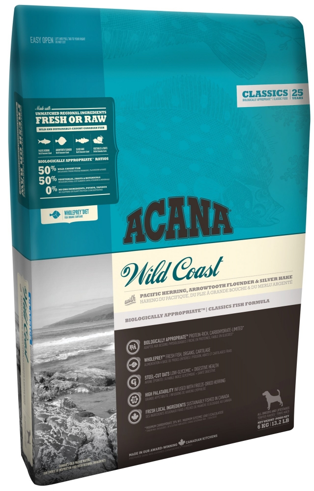 Acana Classic Wild Coast с дикой сельдью и камбалой