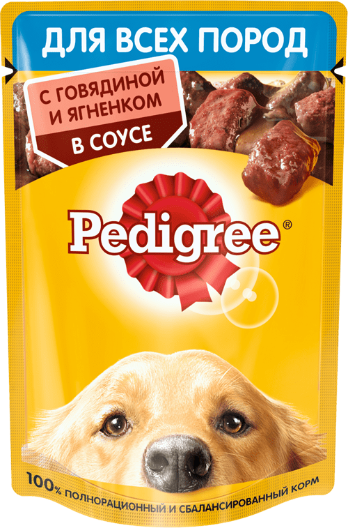 Pedigree для взрослых собак всех пород с говядиной и ягненком 85 гр