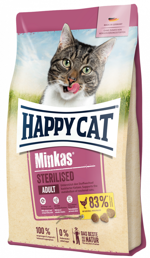 Happy Cat Minkas Sterilised для стерилизованных кошек