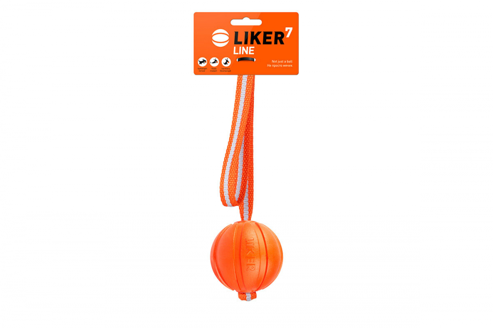 Liker Line 7 - мячик на ленте для собак мелких и средних пород 7 см