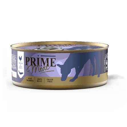 PRIME MEAT курица с тунцом, филе в желе, для собак 325 гр