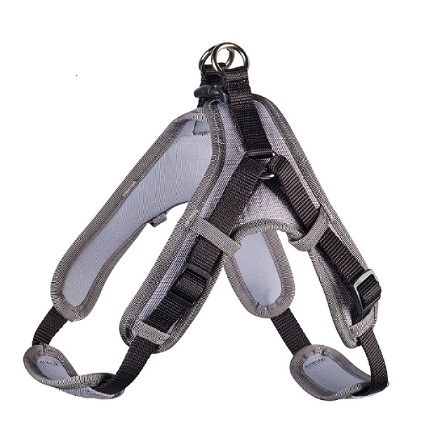 Hunter шлейка для собак Neopren Vario Quick XL (79-100)/2,5 см нейлон/неопрен черный/серый	