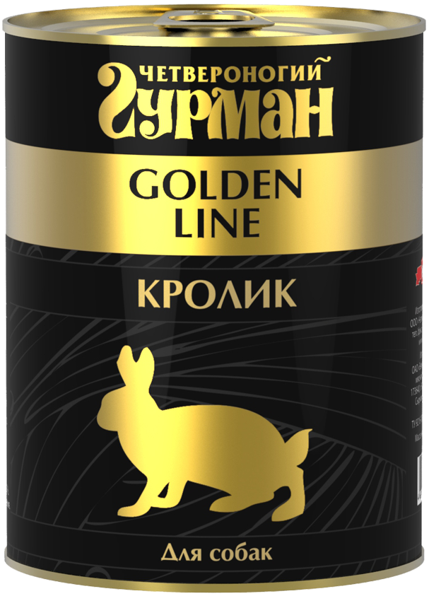 Четвероногий Гурман «Golden Line» с кроликом 340 гр