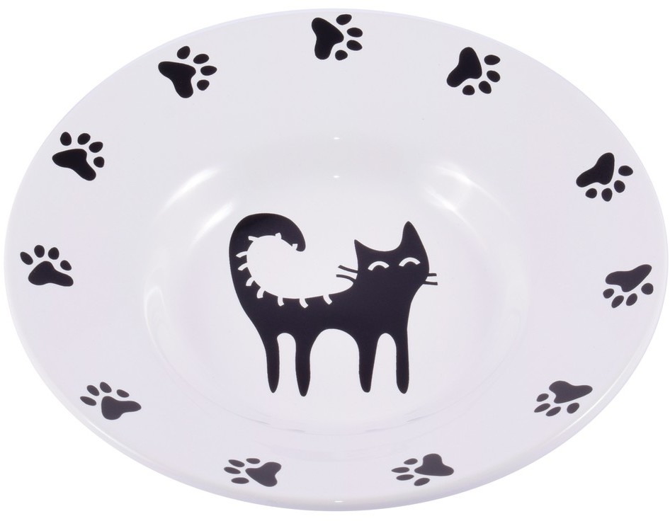 Керамик Арт миска керамическая-блюдце для кошек 140 мл белая