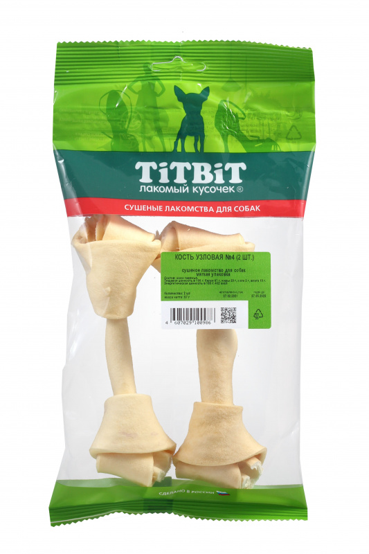 TitBit Кость узловая №4 / 2шт./- мягкая упаковка 57 гр