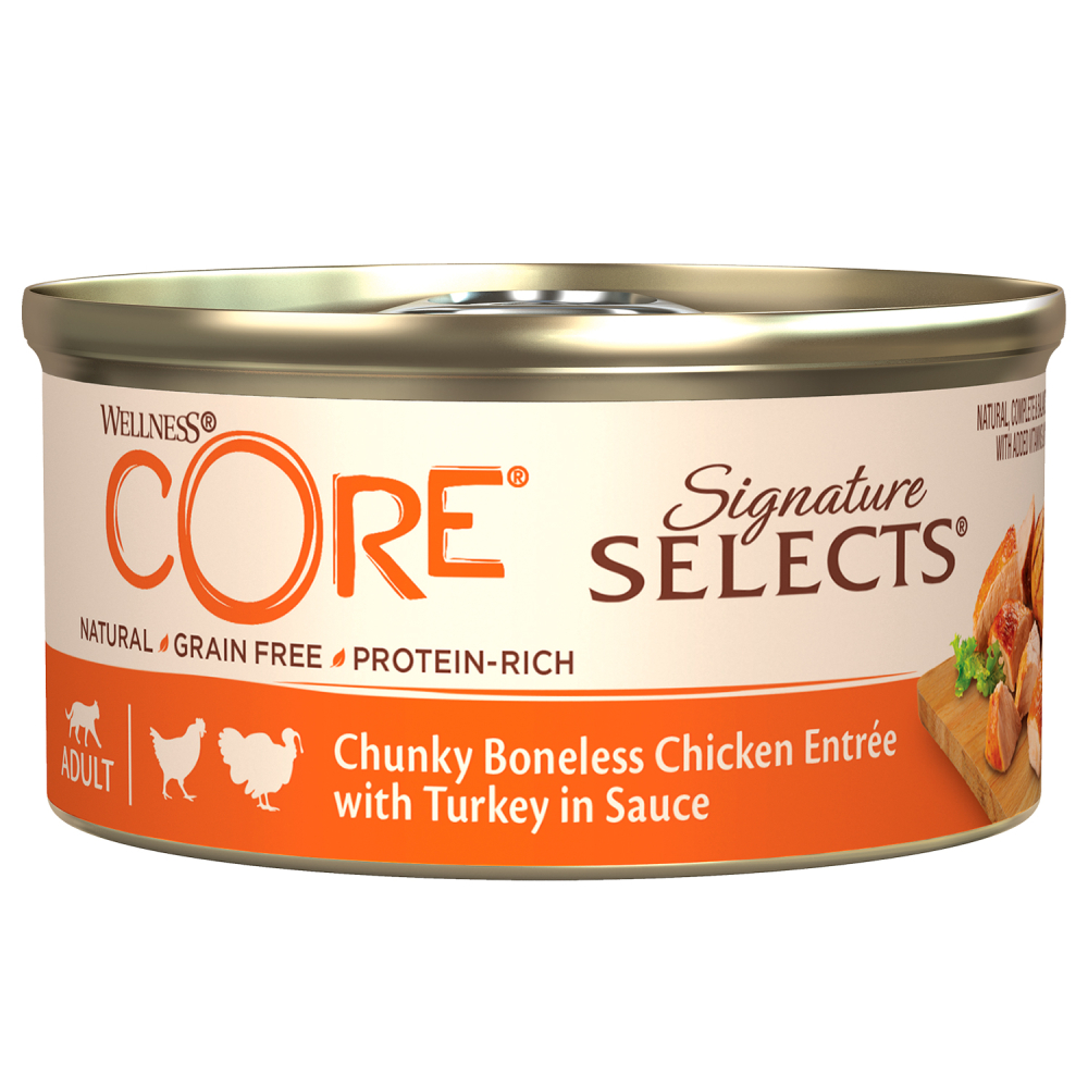 Core Signature Selects консервы из курицы с индейкой в виде кусочков в соусе для кошек 79 гр