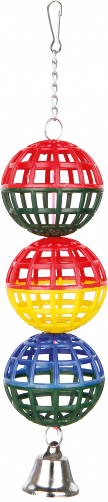 TRIXIE 5 см 3 шт игрушка для птиц пластиковые шарики с колокольчиком
