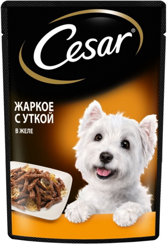 Цезарь для взрослых собак жаркое с уткой 85 гр