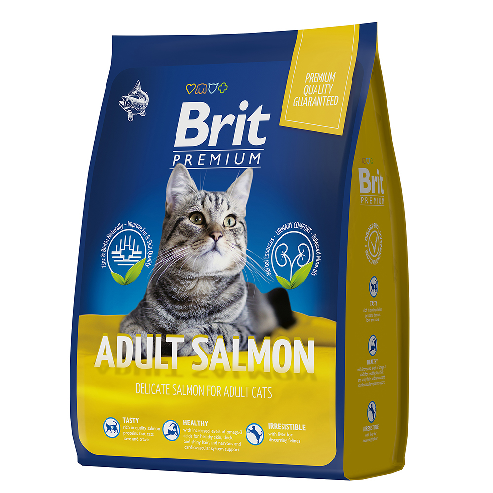 Brit Premium Cat Adult Salmon с лососем для взрослых кошек