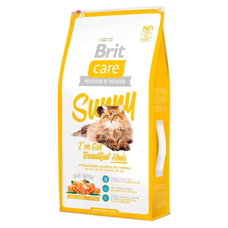 Brit Care Cat Sunny Beautiful Hair сухой корм для кошек (уход за кожей, шерстью)