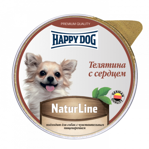 Happy Dog Телятина с сердцем паштет (ламистер) 125 гр